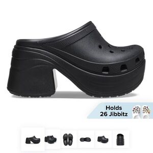 Black Platform Clog Crocs - Women’s Size 7